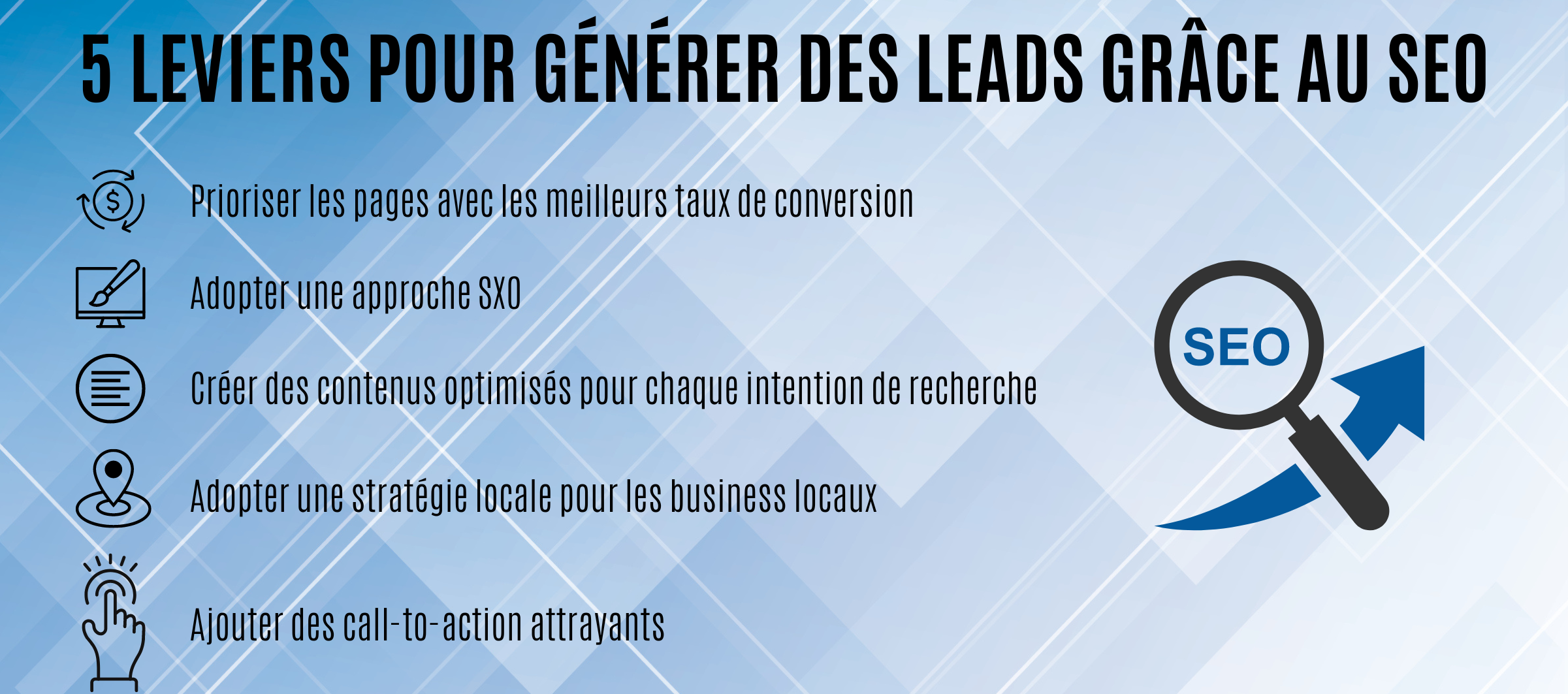 5 leviers pour générer des leads grâce au seo