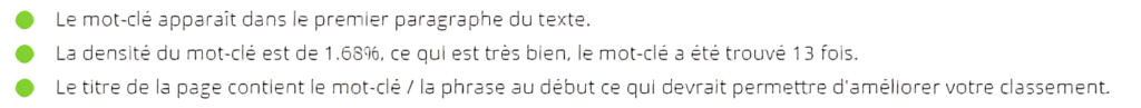 Définition de la Densité d'un mot clé